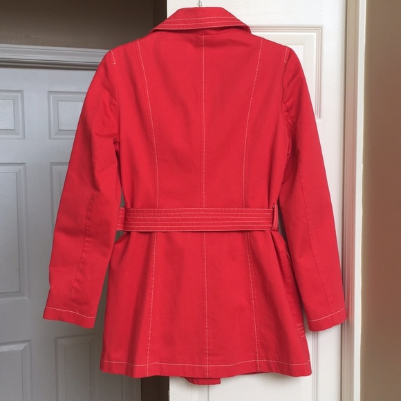Coral trench coat - Picture 3 of 5